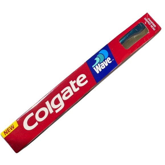 Vintage‎ Colgate Wave Blue Toothbrush - Picture 1 of 8